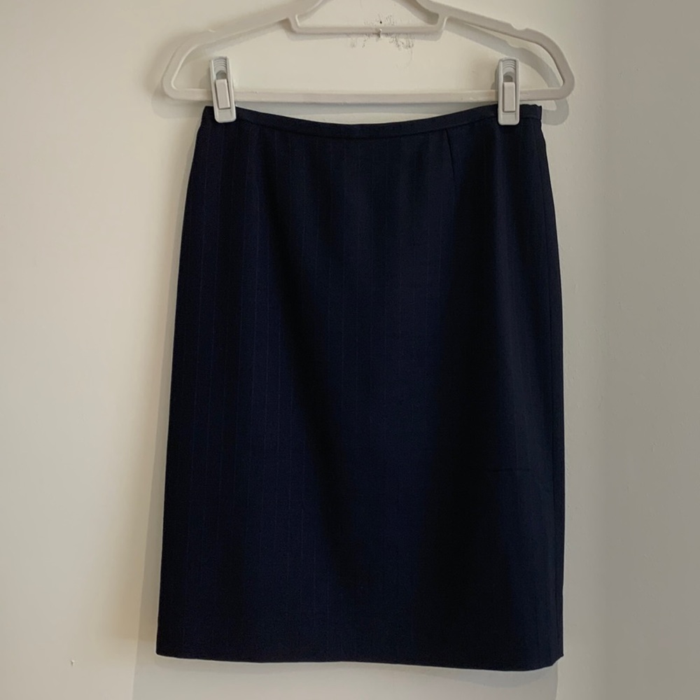 ARMANI COLLEZIONI skirt stripped navy blue size 6